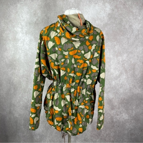 Numph Anthropologie Lenny Heart Camo Cotton Jacket Sz 38 US 8 - Picture 4 of 10